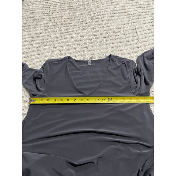 NWT Last Tango Long Sleeve Tunic Swing Top Womens Large USA Lined Gray Style 956 - Picture 4 of 11